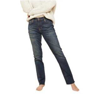 {Oliver Logan} "Crosby Relaxed Taper" Mom Cheeky Straight Leg Denim Jeans EUC